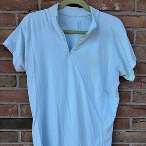 Noble Equestrian Women's Ashley SS Performance Riding Shirt - Ice Blue - XXL